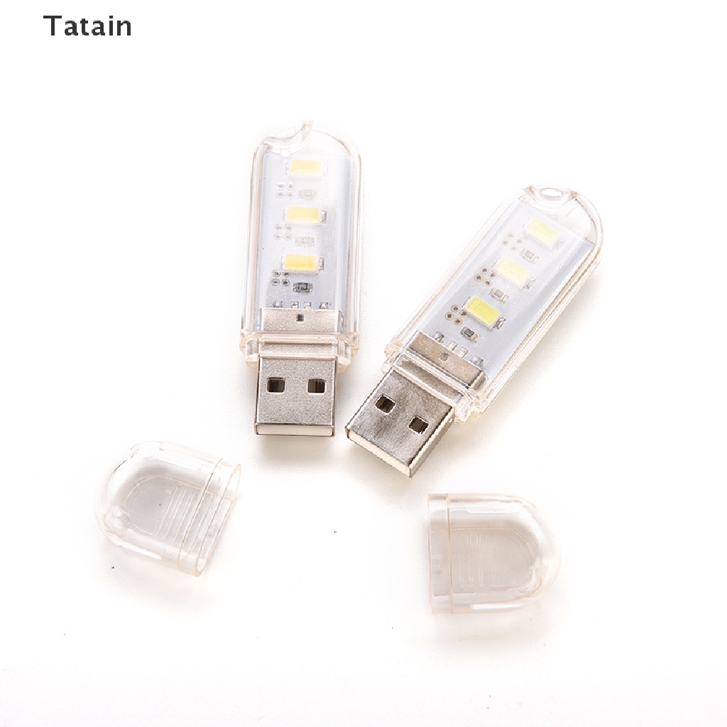USB 3 bóng đèn LED hình chữ U màu trắng kèm vỏ bọc tiện dụng