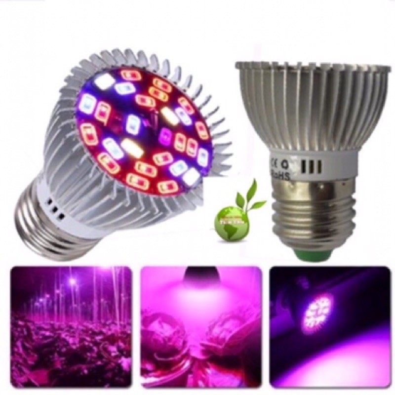 Đèn led kích thích cây trồng phát triển quang phổ đầy đủ28W đui đèn E27