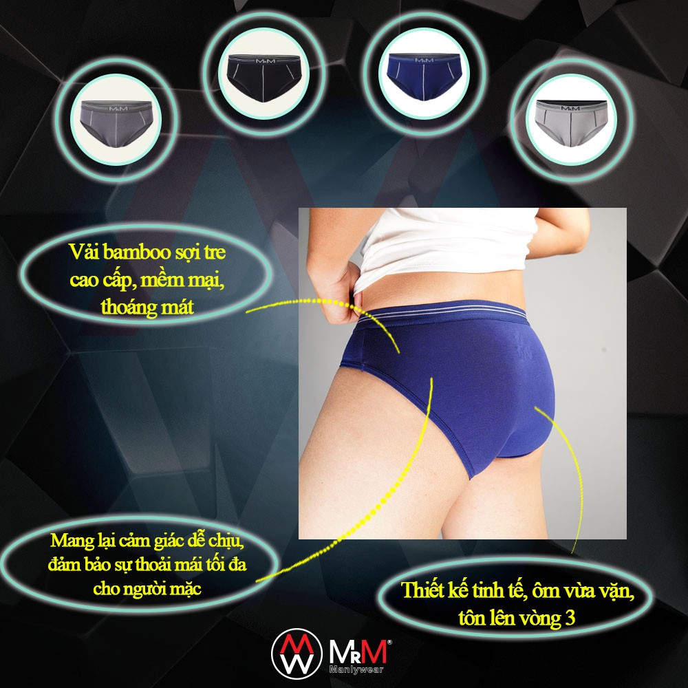 Quần lót nam sợi tre tự nhiên kháng khuẩn thấm hút mồ hôi - MRM Manlywear - CB3TGCT