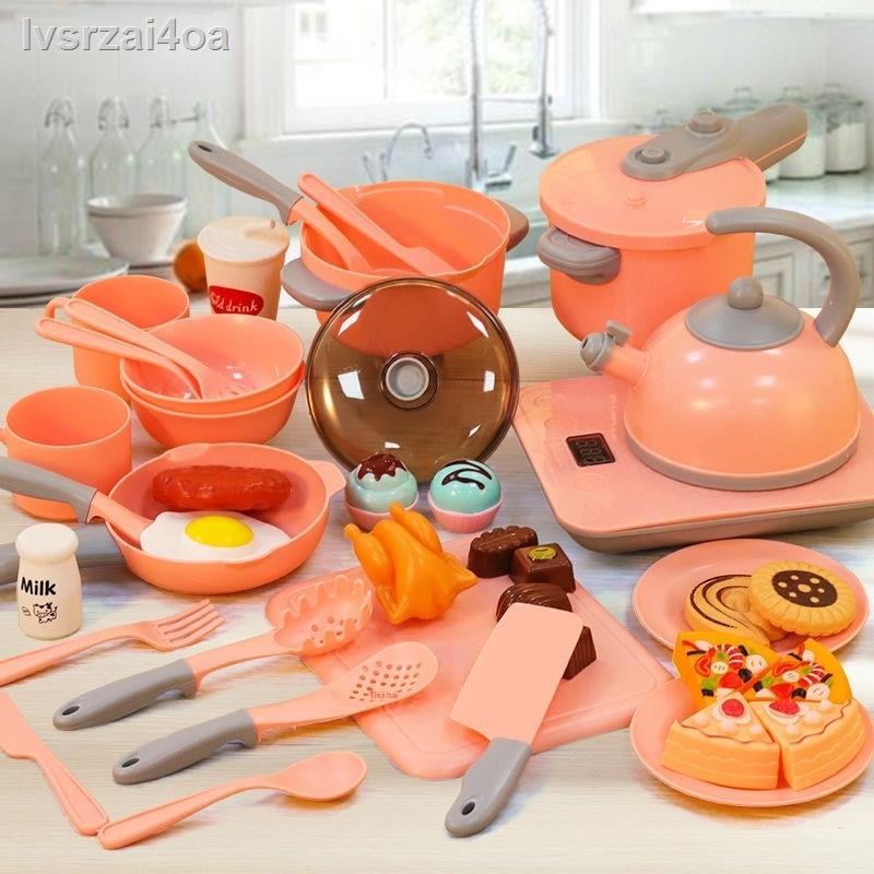 Đồ chơi trẻ em nhà bếp cô gái mô phỏng từ bộ dùng đa chức năng 5 nấu ăn và cậu bé 6