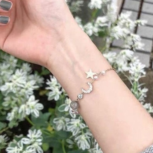 Vòng tay đính đá/ ngọc trai nhân tạo dễ thương dành cho nữ