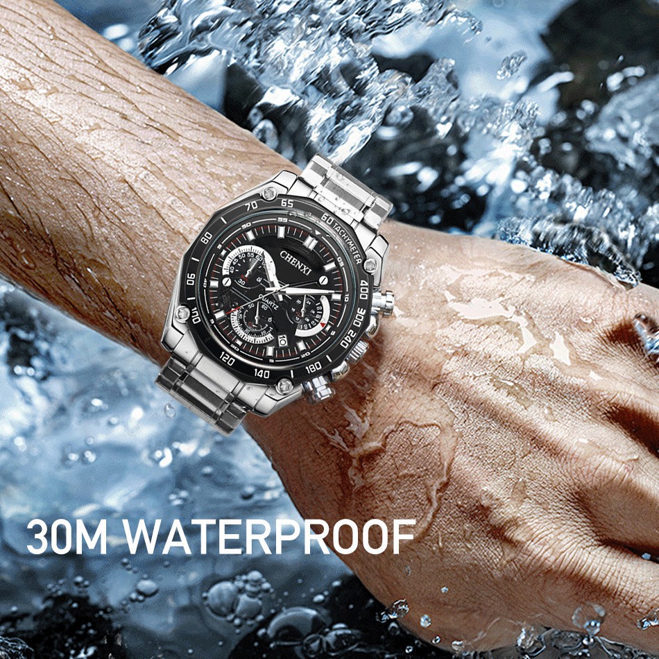 Đồng Hồ Đeo Tay Chexi Chống Thấm Nước Bằng Thép Không Gỉ Sang Trọng Cho Nam