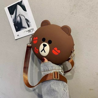 Túi Đeo Chéo Gấu Brown