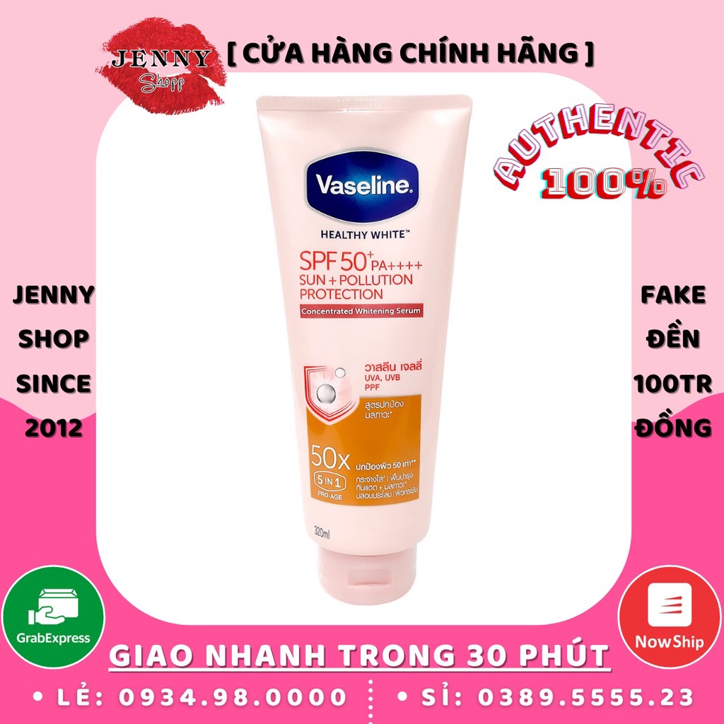 Sữa Dưỡng Thể Trắng Da Vaseline 10X - 50X