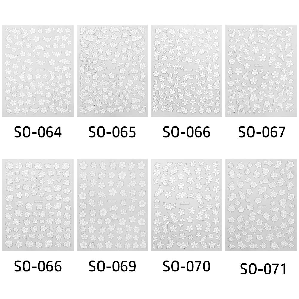 Miếng Dán Trang Trí Móng Tay Màu Trắng Mới