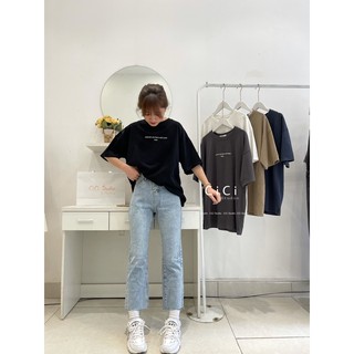 Quần jean ống đứng gấu cắt CICISTUDIO