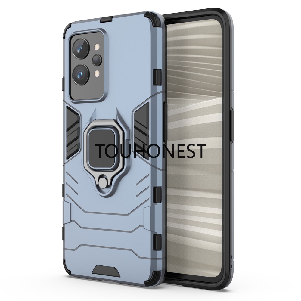 Ốp Điện Thoại PC Cứng Kiểu Giáp Chống Sốc Kèm Giá Đỡ Kim Loại Cho Oppo Realme GT 2 Pro Q3 Q3i Q5 K9S 5G Realme Q3S 5G