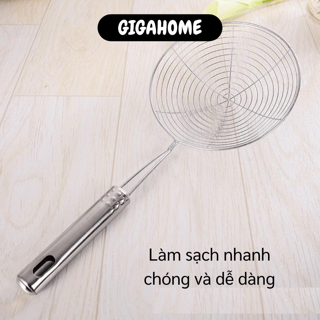 Vợt Vớt Thức Ăn GIGAHOME Vợt Vòng 15cm Vớt Đồ Nóng, Đồ Chiên Ráo Dầu Bằng Thép 9621