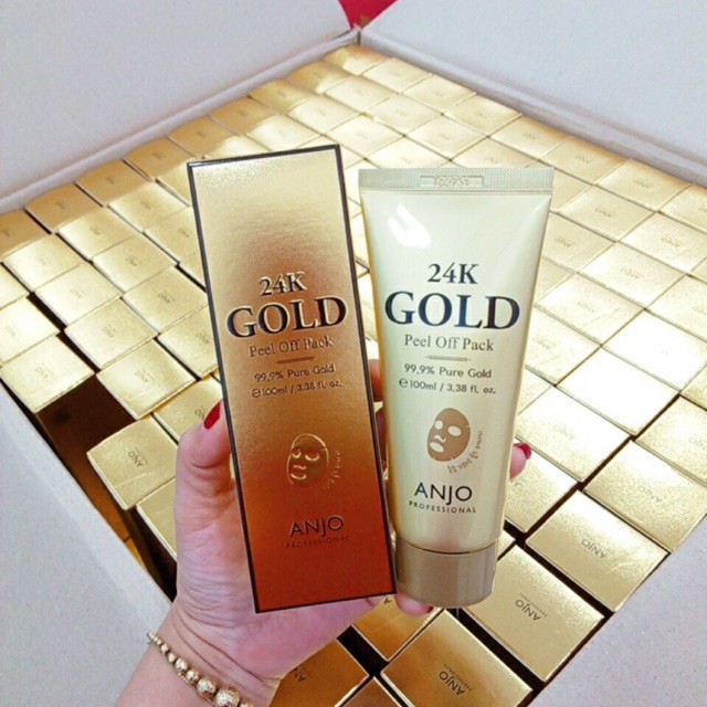 Mặt Nạ Lột Tinh Chất Vàng 24K Anjo 24K Gold Peel Off Pack 99.9% Pure Gold 100ml
