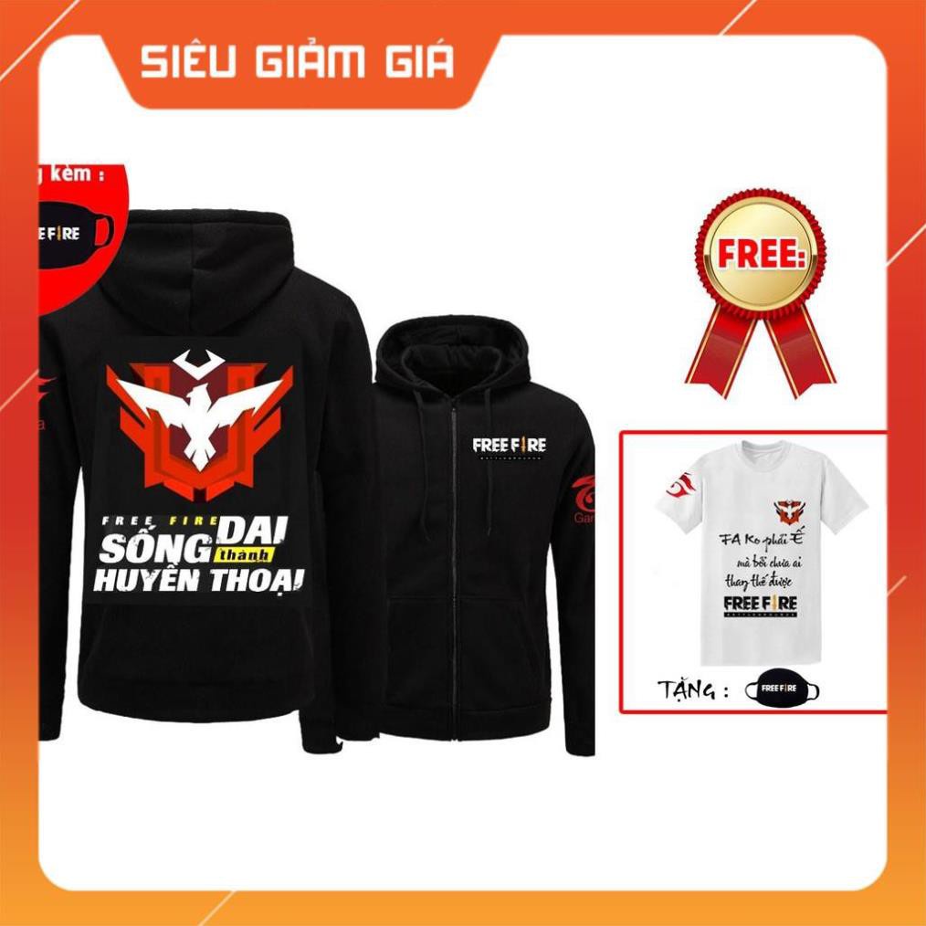 Mua áo khoác FREE FIRE tặng kèm áo phông + bịt mặt FREE FIRE đẹp siêu ngầu giá rẻ nhất /uy tín chất lượng