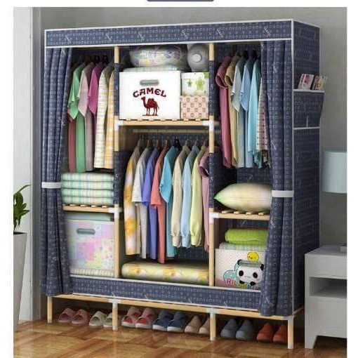 tủ vải khung gỗ bọc nhựa chống ẩm mốc 4 buồng hàng chuẩn loại 1 phi gỗ 18mm Siêu Chắc Chắn