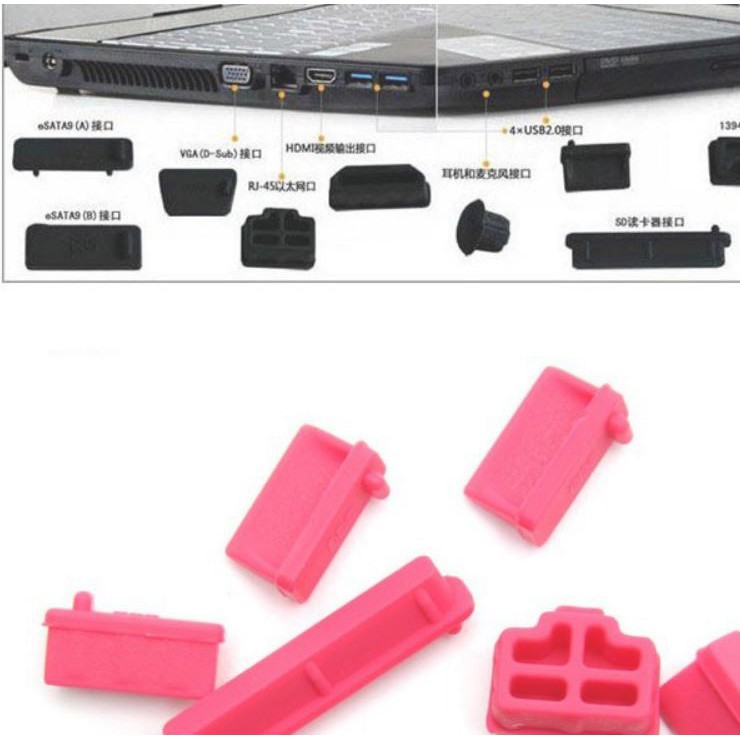 Bộ Nút Chống Bụi Silicon Cho Laptop (13 Nút)  🍉Duashop🍉