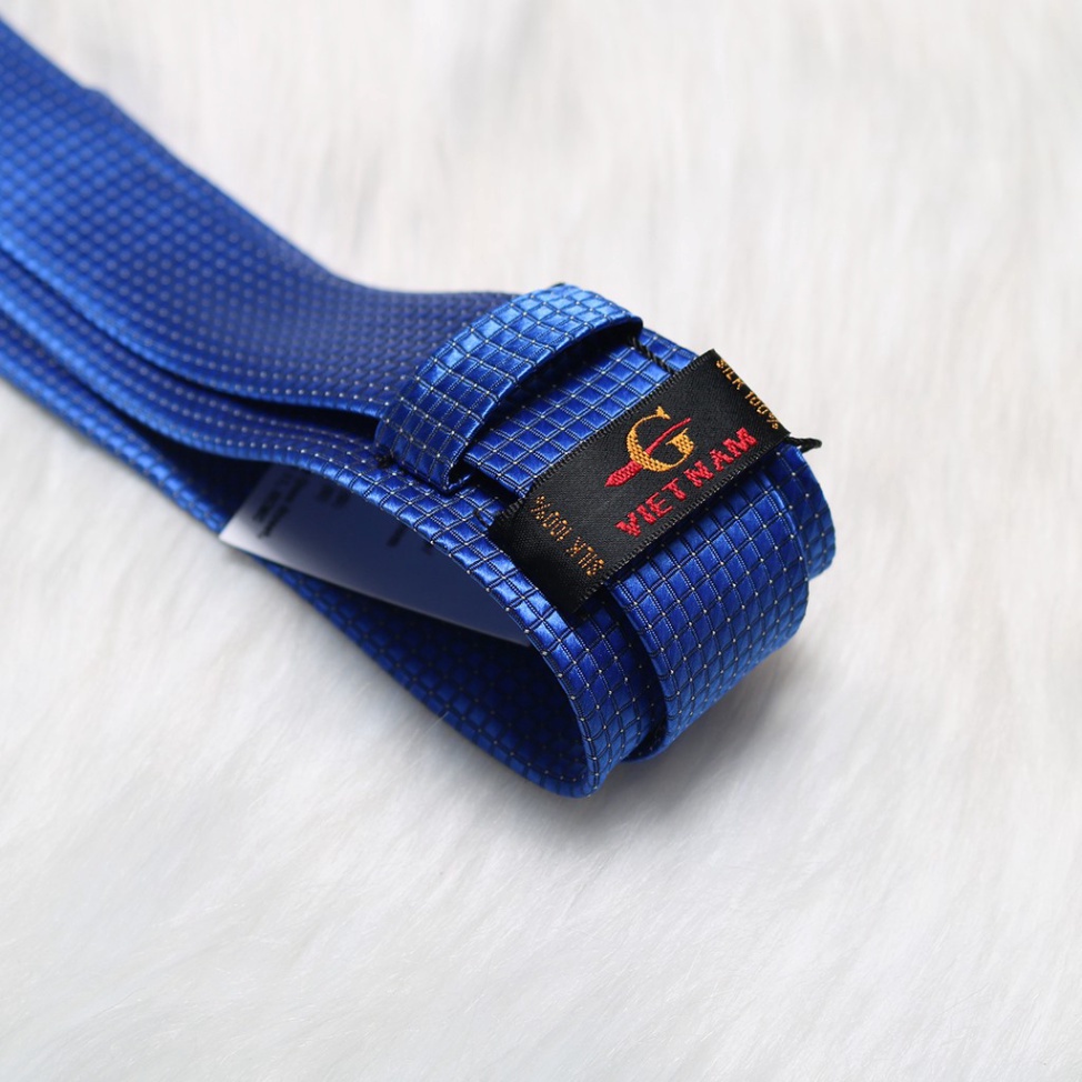 Cà vạt xanh KING cavat nam bản nhỏ 6cm công sở  lụa cao cấp giá rẻ  ( C043 )