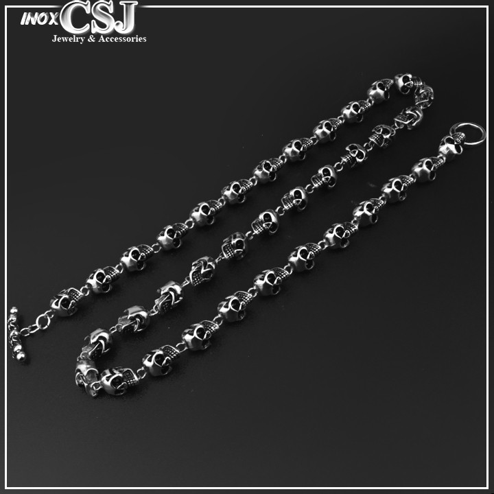 DÂY CHUYỀN ĐẦU LÂU, VÒNG CỔ ĐẦU SỌ INOX NAM DN170 - inox cao cấp không đen, không gỉ - đẳng cấp dân chơi