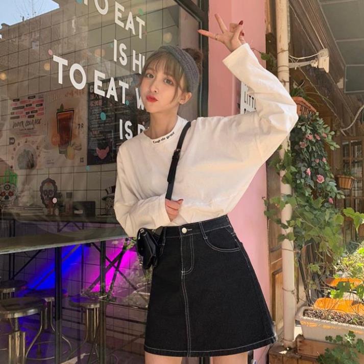 Yena Chân Váy Denim Lưng Cao Phong Cách Hàn Quốc | BigBuy360 - bigbuy360.vn