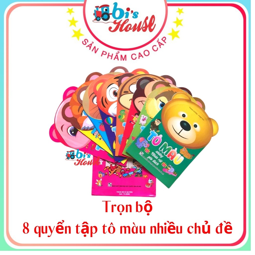 Tập tô 8 chủ đề cho bé