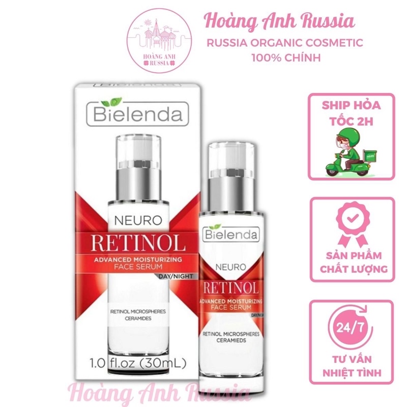 Serum Bielenda Retinol Neuro trẻ hoá, làm da căng bóng, mờ thâm sẹo