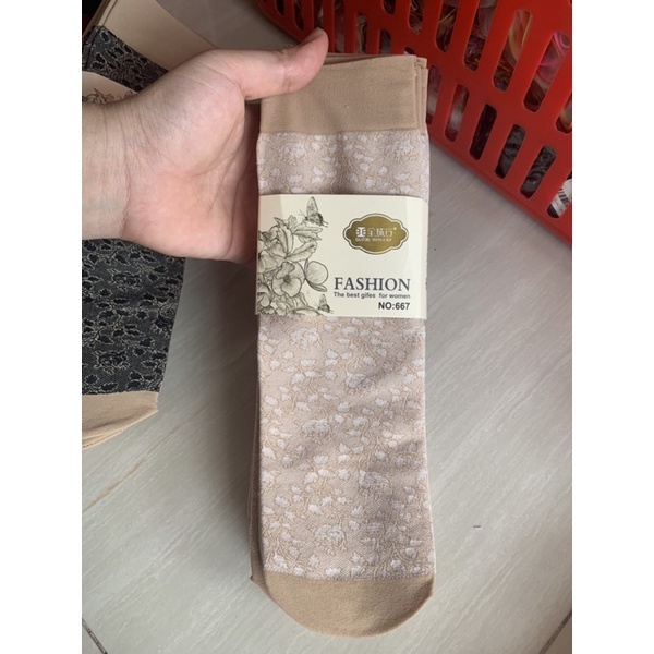 Tất da chân dày hoa 3D, chống chống nắng bảo vệ da chân. SUMO Underwear.
