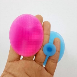 Miếng rửa mặt hình oval silicon gai