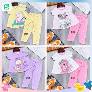 Bộ bé gái size nhí thun borip