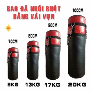 Bao cát đấm bốc boxing,tập võ 3 lớp siêu bền đã nhồi
