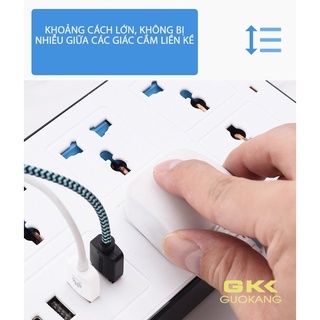 Ổ Cắm Điện Đa Năng GUOKANG, Có Bảo Vệ Khe Cắm Chống Giật, 3 Cổng Sạc Nhanh USB, 1 Cổng Type C Thế Hệ Mới