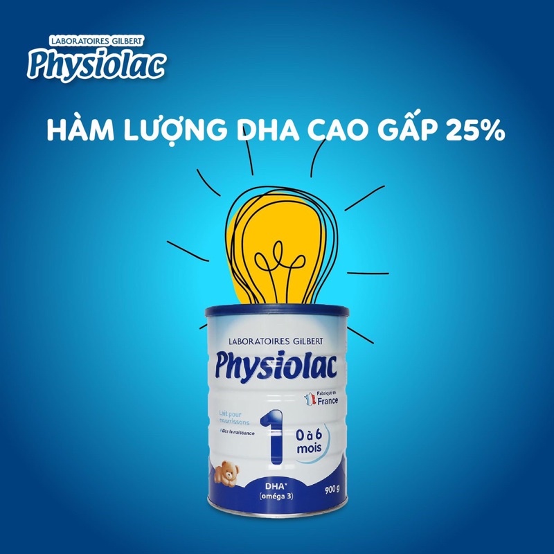 Sữa Physiolac Số 1 - Số 2 - Số 3 900G