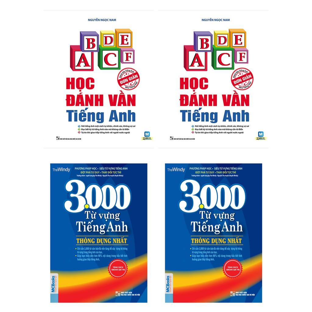 Sách - Combo Học Đánh Vần Tiếng Anh + 3000 Từ Vựng Tiếng Anh Thông Dụng Nhất