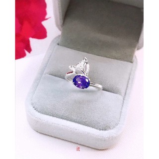 Nhẫn hồ ly đính đá to