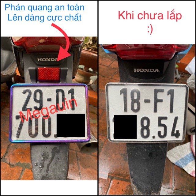 Bát  Biển Số Tam Giác Thái Lan Gắn Dream, Wave, Sirius