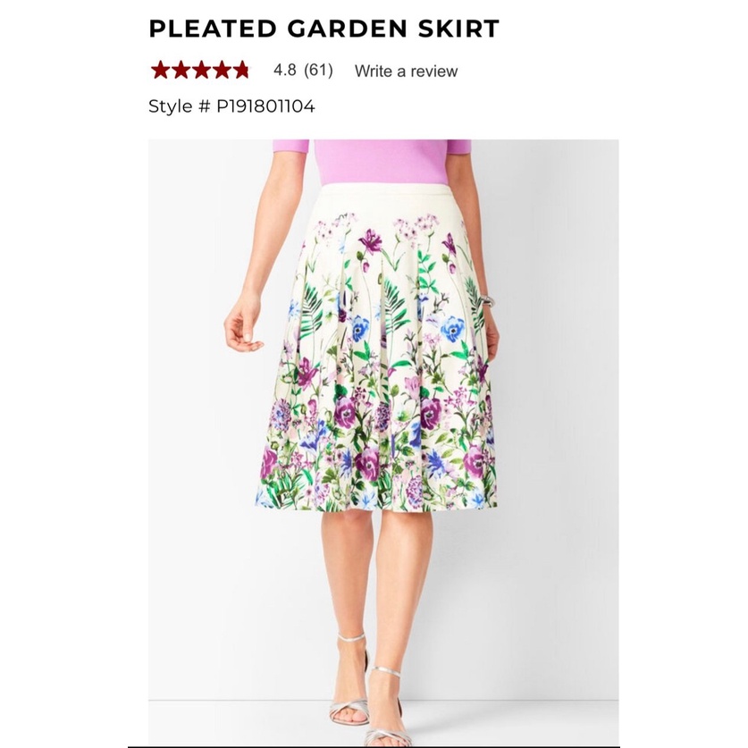 (Ảnh Thật) Chân Váy Xếp Ly Xinh Xắn Họa Tiết Garden Skirt Dư Xịn- Hàng VNXK