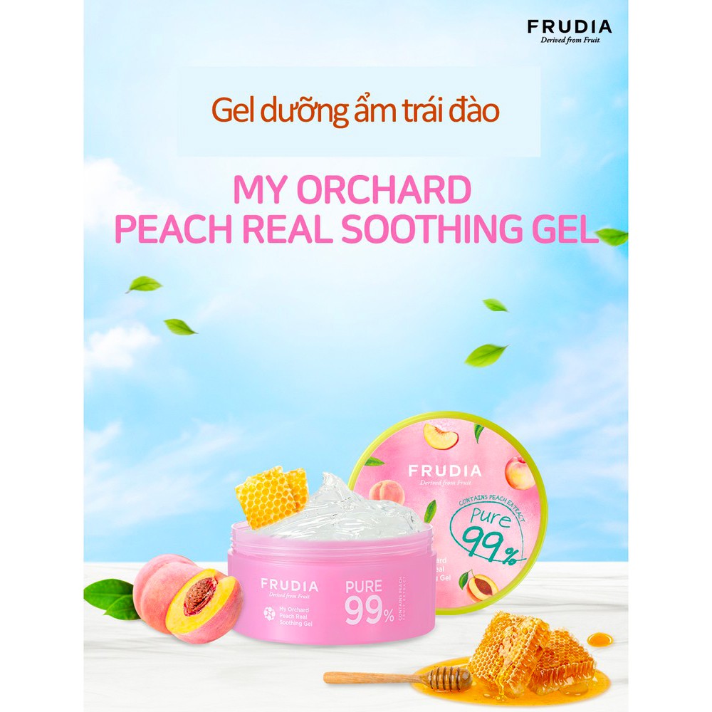 Gel Frudia My Orchard Peach Real Soothing Cấp Ẩm Dưỡng Da Đào Nguyên Chất 300ml