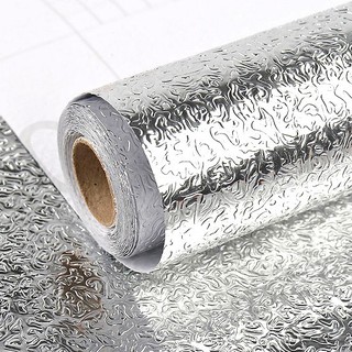 Cuộn 2 mét decal giấy dán bếp tráng nhôm cách nhiệt