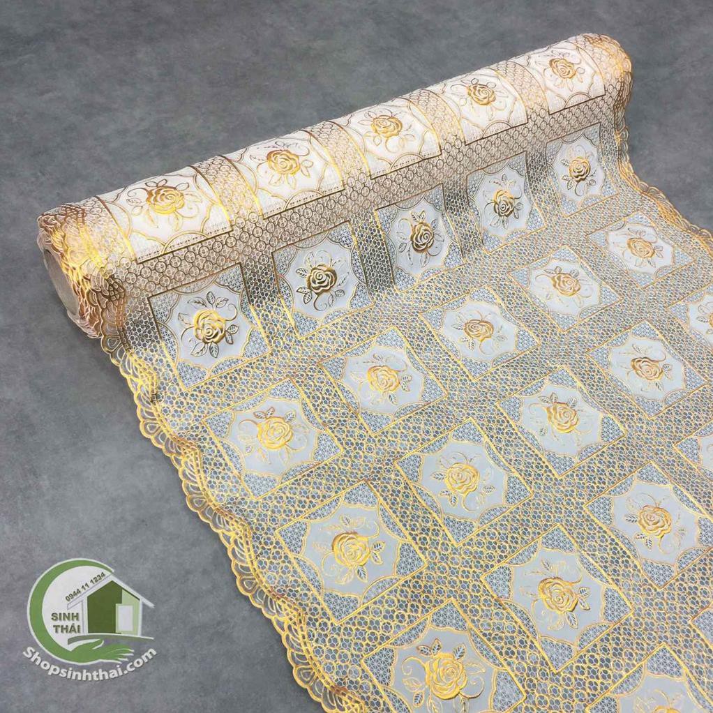Khăn trải bàn bằng nhựa họa tiết nổi không thấm nước - giao màu ngẫu nhiên