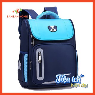 Balo chống gù hình gấu cho bé siêu nhẹ, chống nước, công nghệ Nhật Bản cao cấp, balo chống gù cho bé đi học