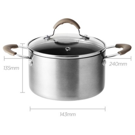 Nồi,Chảo Lock&Lock Handycook LHD1146 LHD1163 LHD1165 (14-16cm) - Nồi LHD1141 LHD1142 (14cm) - giadungmall