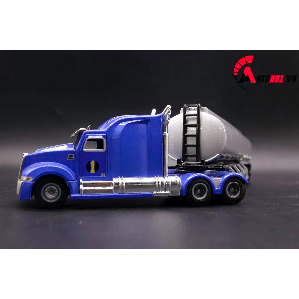 MÔ HÌNH XE TẢI THÙNG NHIÊN LIỆU BLUE 1:50 HUAYI ALLOY 7647