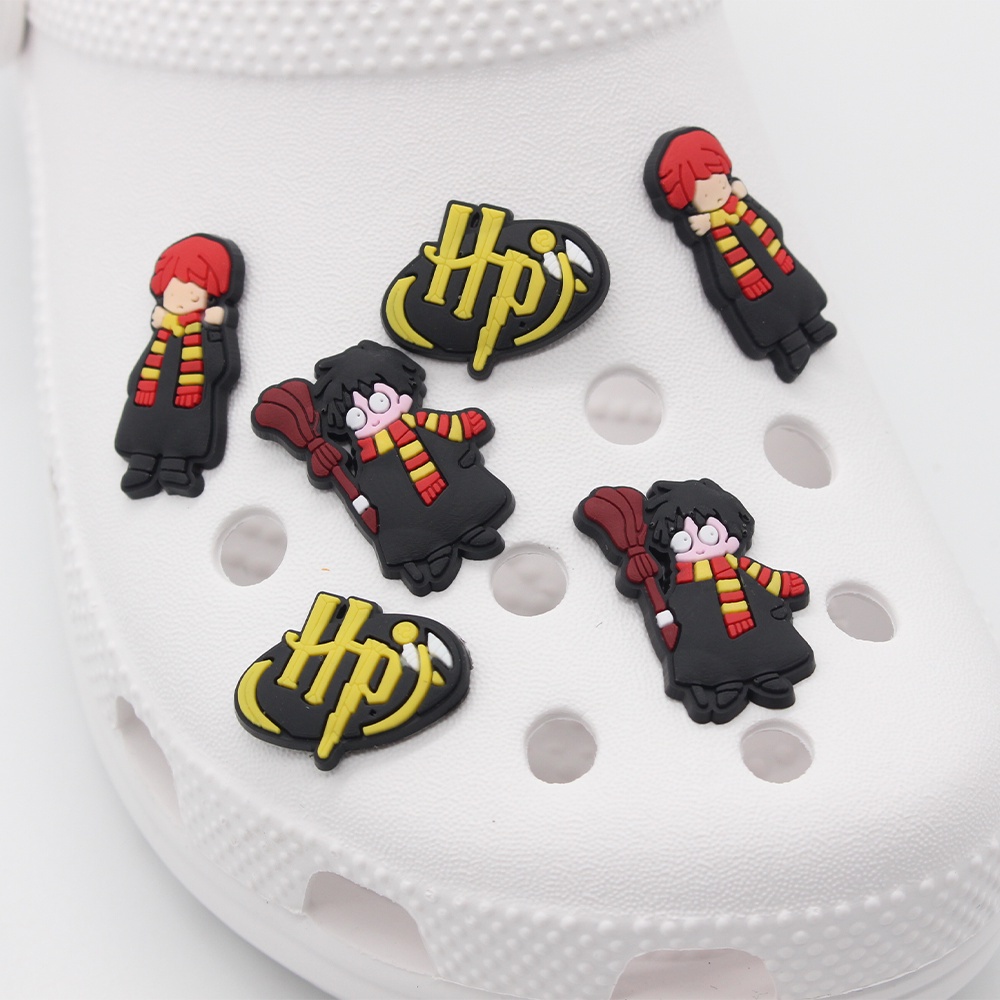 Crocs Jibbitz Khóa giày theo chủ đề Harry Potter DIY Shoe Charms pvc accessories Phụ kiện dép