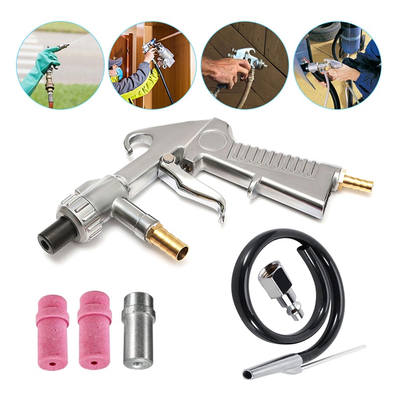Pcf * Bộ Súng Phun Cát Với Ống Gốm Sứ Dụng Cụ Mài Đánh Bóng Cho Tủ Cát