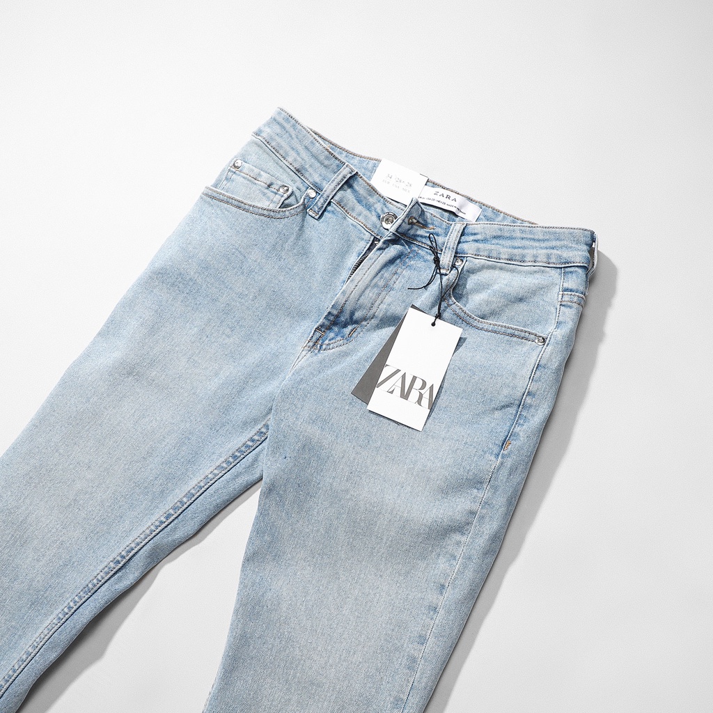 Quần Jean Nam ZR xanh nhạt (Form Slimfit.chất vải co dãn,ống 15-18cm,Hàng VNXK)-210501 | BigBuy360 - bigbuy360.vn