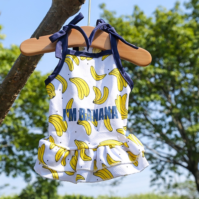 Đầm / Áo Ba Lỗ In Hình Quả Chuối / Dứa Thoáng Khí Thời Trang Mùa Hè Dành Cho