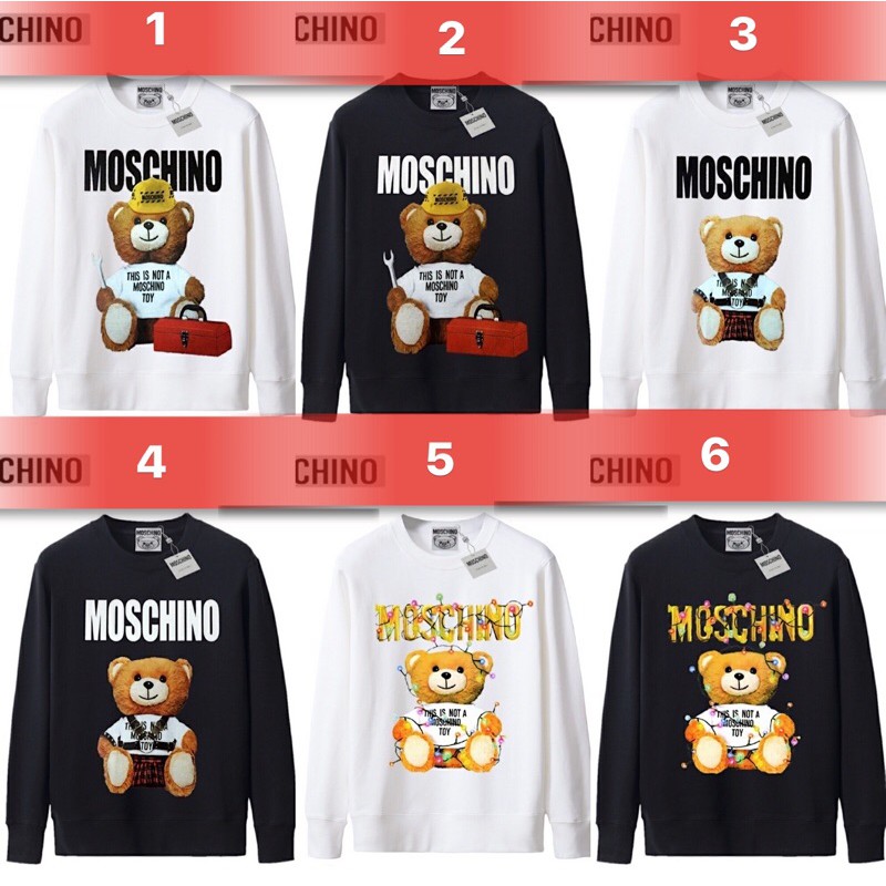 Áo nỉ Nam Nữ Moschino Hình Gấu Cao Cấp