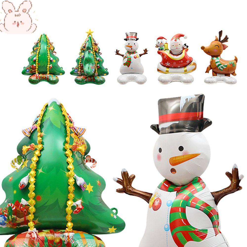 Bong Bóng Lá Nhôm Hình Ông Già Noel Trang Trí Giáng Sinh