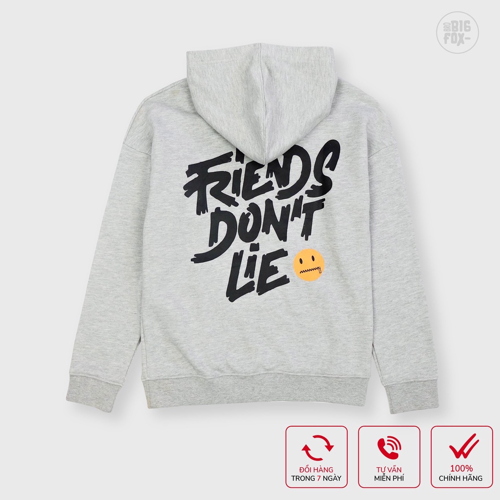 Áo bé trai BIGFOX - MISS MEOW thu đông, áo nỉ cho bé dài tay có mũ hoodie size đại friend dont lie 12-15 tuổi