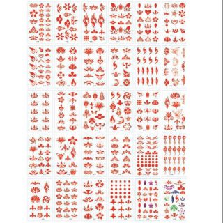 (Được chọn mẫu) Hình xăm nước hình xăm dán tatoo mini stickers chu sa cổ trang cosplay đẹp dễ thương cá tính Hot hit