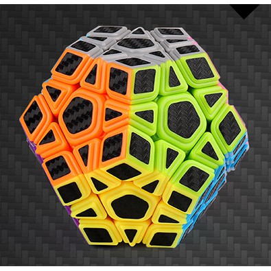 Combo 4 Khối Biến Thể Carbon Tam Giác ( Pyraminx) , 12 Mặt (Megaminx), Skewb, Square - 1 Moyu Meilong