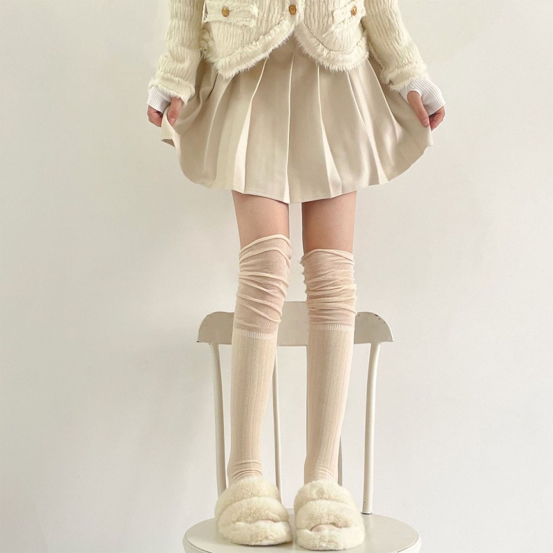 Vớ Dài Qua Gối Họa Tiết Kẻ Sọc Dọc Phong Cách Lolita Dùng Để Hóa Trang Cho Nữ