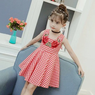 VÁY KẺ 2 DÂY BÉ GÁI