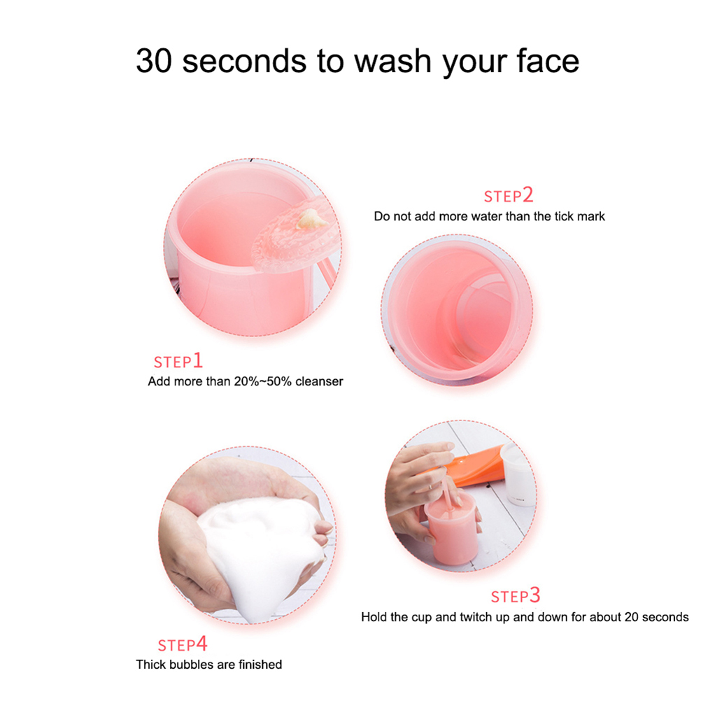 COD Skin Care Foam Maker Bubble Maker Facial Cleanser Foam Cup Foaming Bottle Container Foaming Tool for Travel Daily Life Use