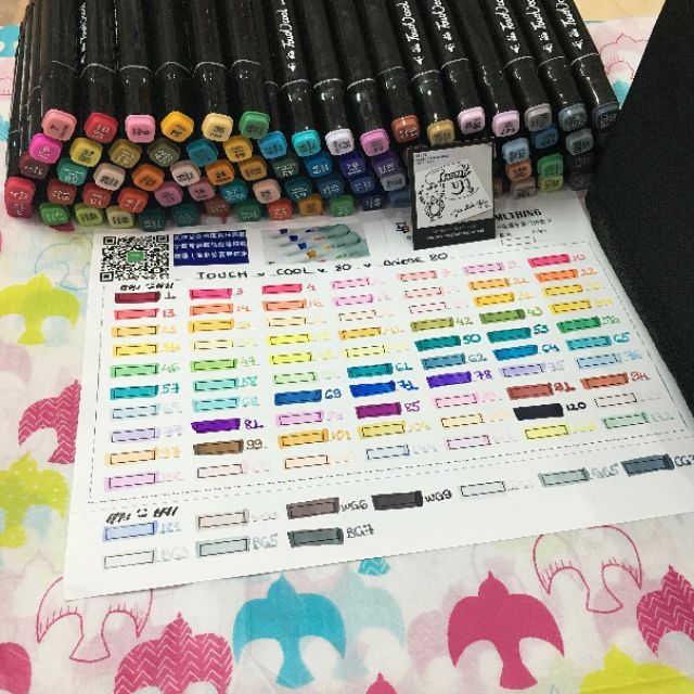 Bộ bút màu vẽ hai đầu marker Bút Touch Cool, 30/40/60/80 màu